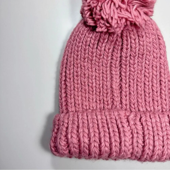 Urban Outfitters Pink Knit Pom-Pom Beanie - Picture 6 of 9